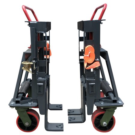 Pake Handling Tools Machinery Mover, 7920 lb. Cap, Steel Wheel With PU Tread, Set of 2 PAKFM05